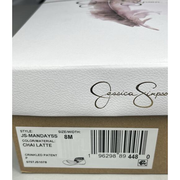 Jessica Simpson Madayss Ankle Strap Ballet Flats Womens 8 Chai Latte Taupe Shoes - Picture 7 of 7